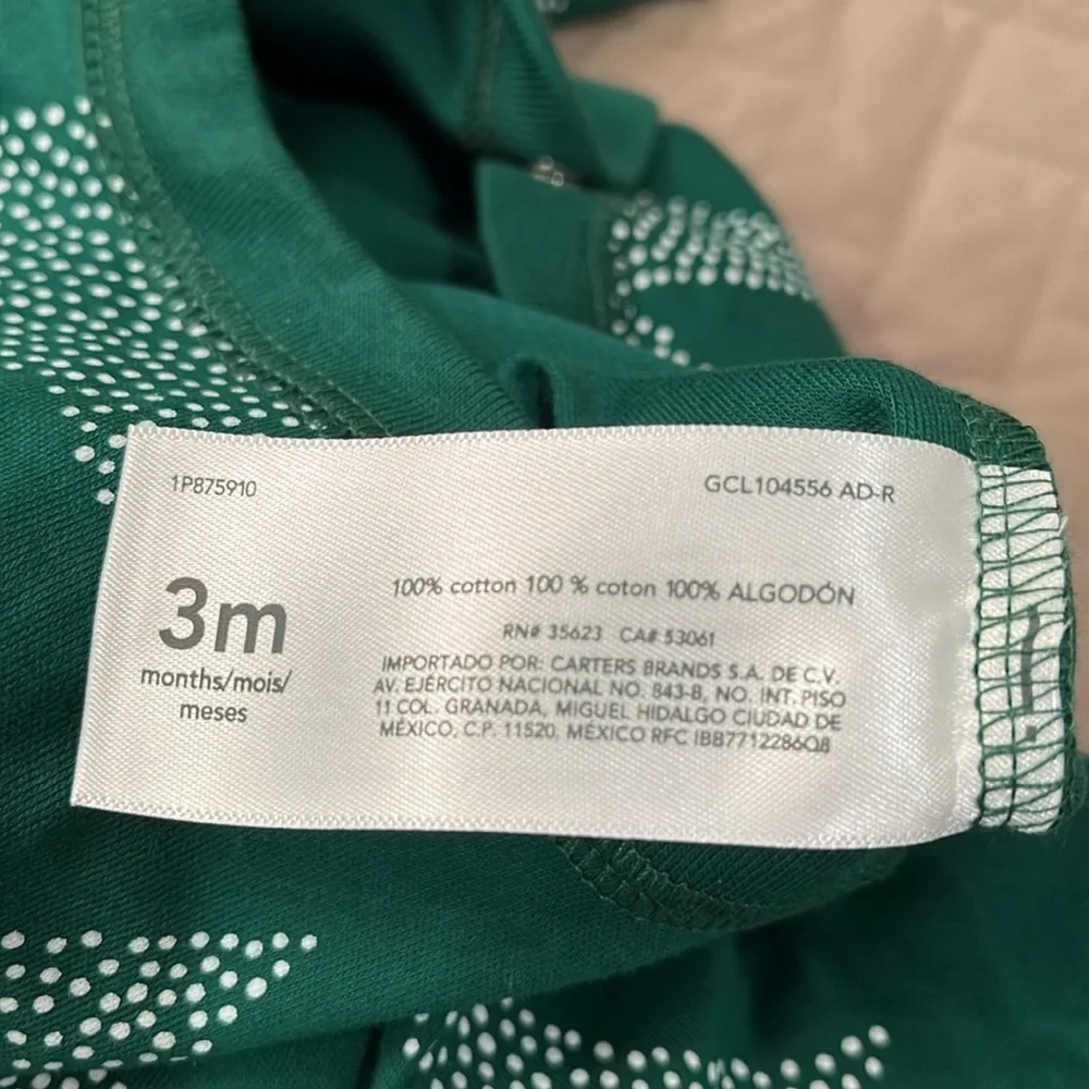 Baby Carter's Christmas Tree Snap-Up Cotton Sleep & Play/NWT/3M